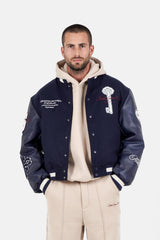 Maison Sixth June Varsity Jacket 25725-NAVY