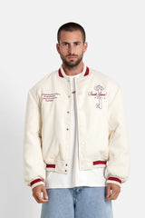 The Key Sixth June Varsity Jacket 25726-BEIG