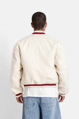 The Key Sixth June Varsity Jacket 25726-BEIG