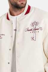 The Key Sixth June Varsity Jacket 25726-BEIG