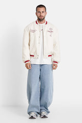 The Key Sixth June Varsity Jacket 25726-BEIG