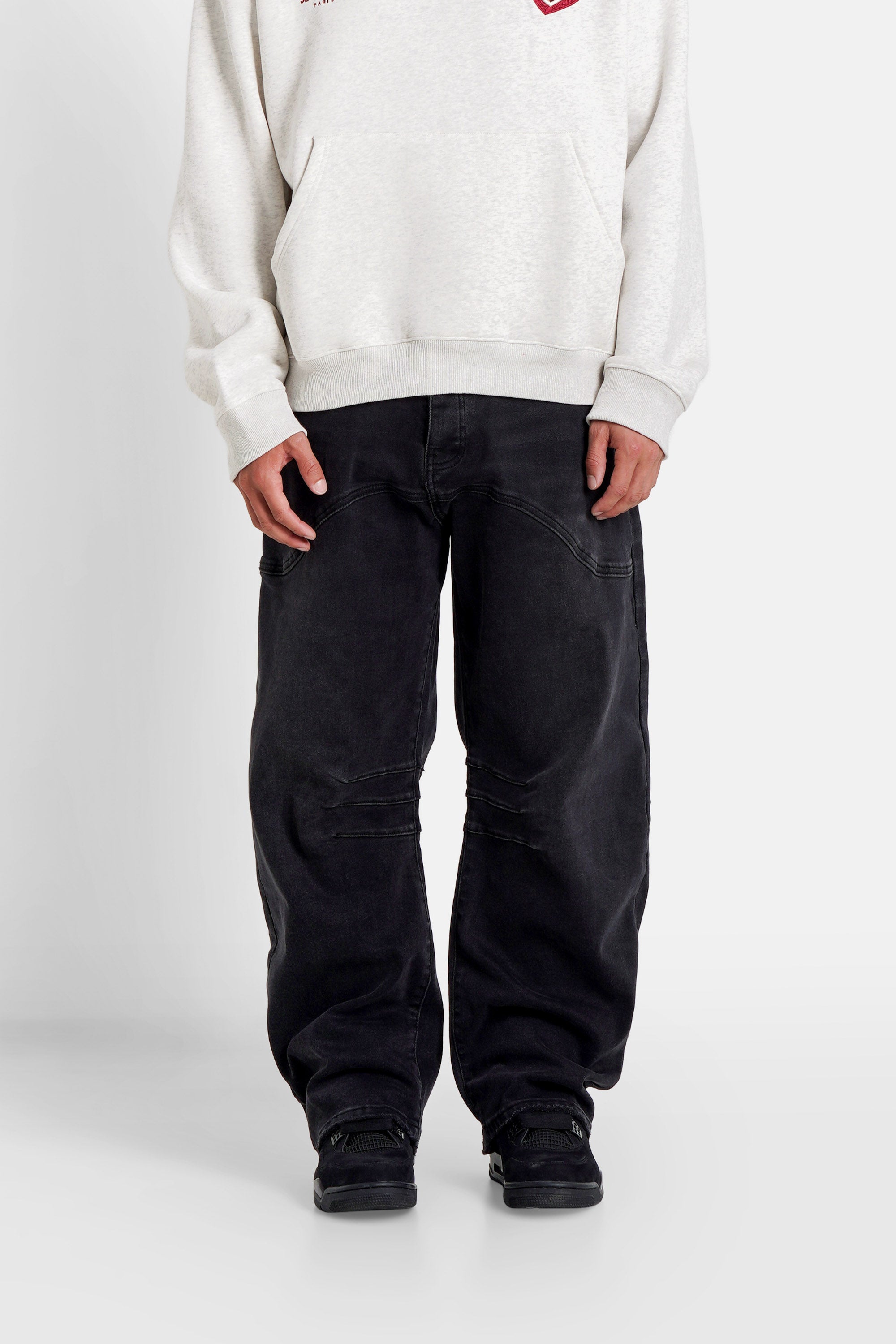 Baggy Sixth June Washed Denim Jeans 25749-BLAC