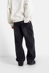 Baggy Sixth June Washed Denim Jeans 25749-BLAC