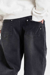 Baggy Sixth June Washed Denim Jeans 25749-BLAC