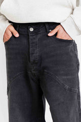 Baggy Sixth June Washed Denim Jeans 25749-BLAC