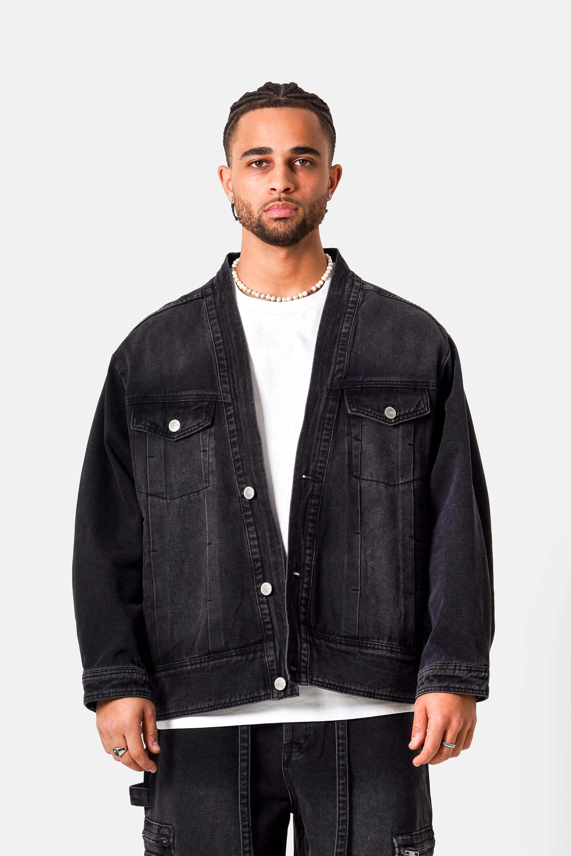 Sixth June Kimono Denim Jacket 25761-BLAC