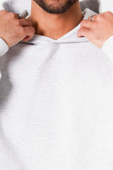 Heavy cotton long sleeves hoodie 25769-LGRE