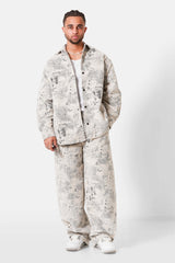 Sixth June Relief Paisley Overshirt 25773-BEIG