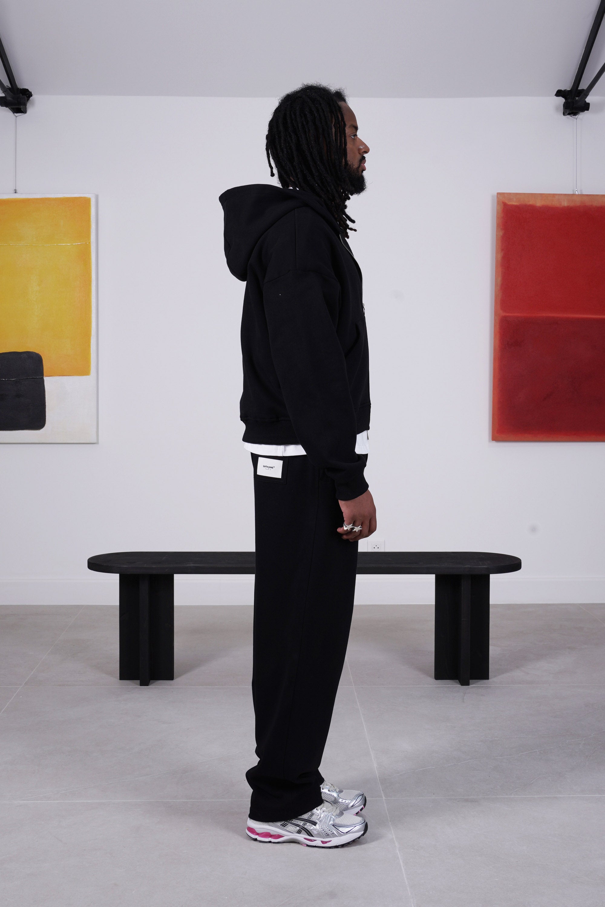 Sixth June Essential Oversize Heavy Fluid Joggers 25809-BLAC