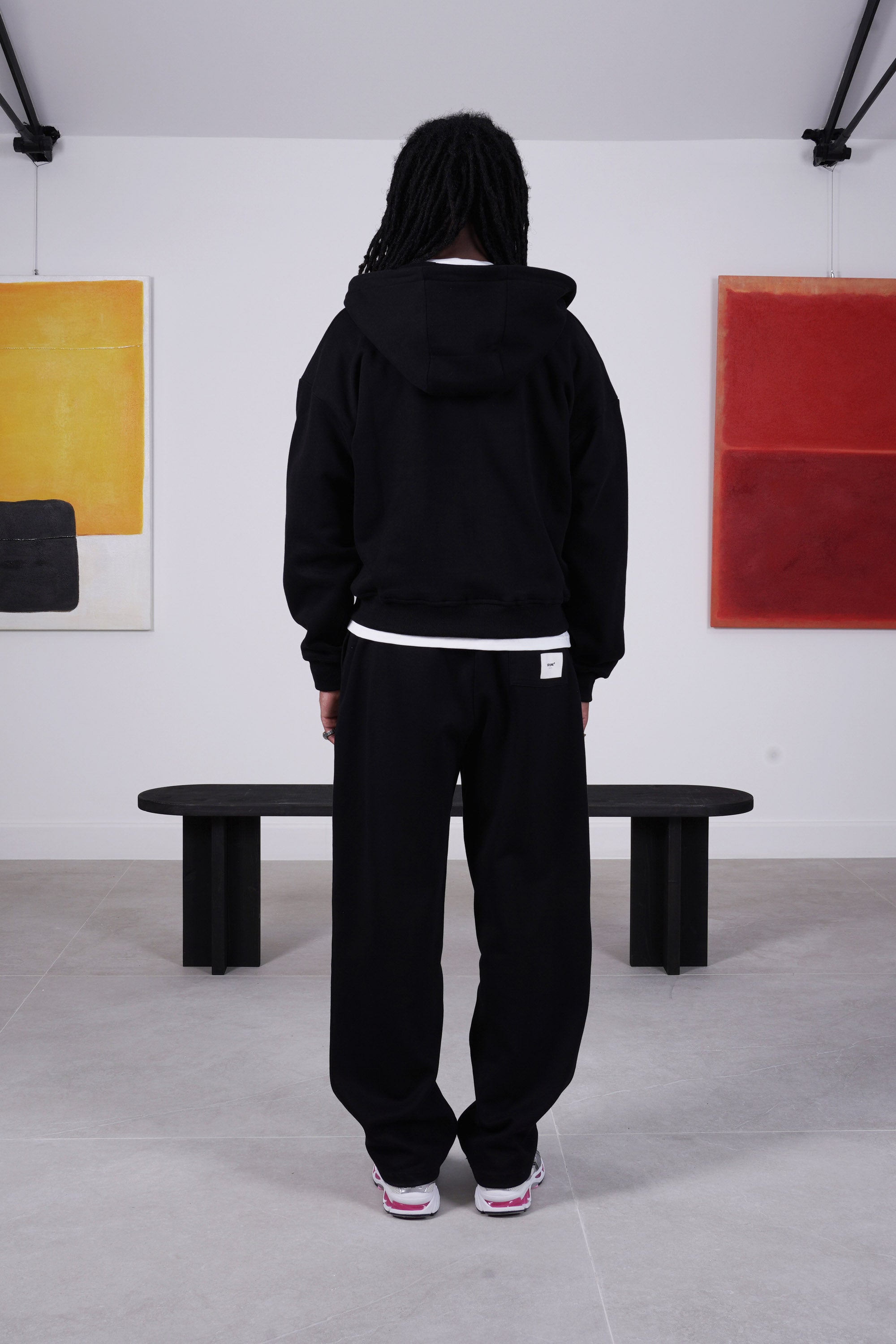 Sixth June Essential Oversize Heavy Fluid Joggers 25809-BLAC