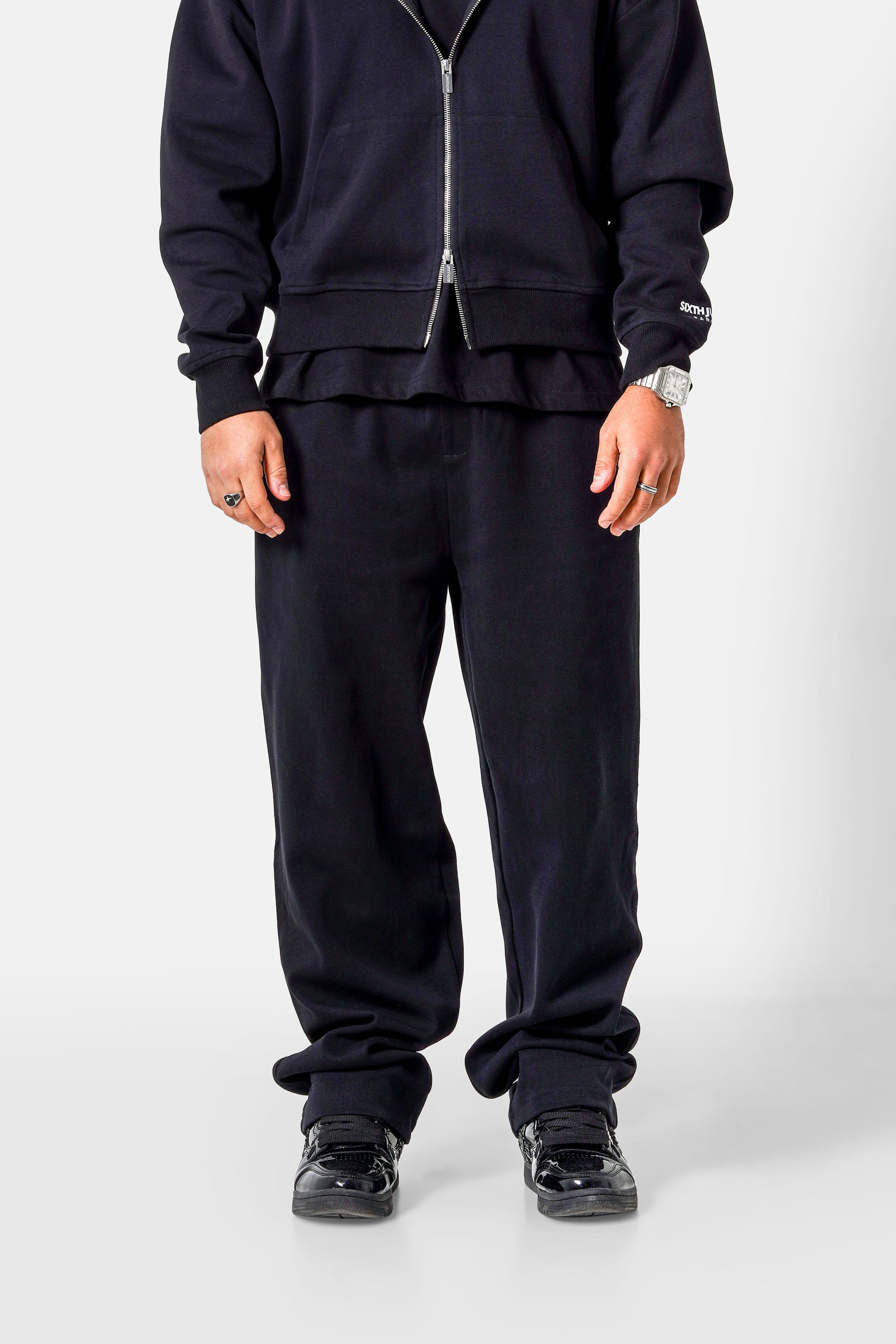 Sixth June Essential Oversize Heavy Fluid Joggers 25809-BLAC