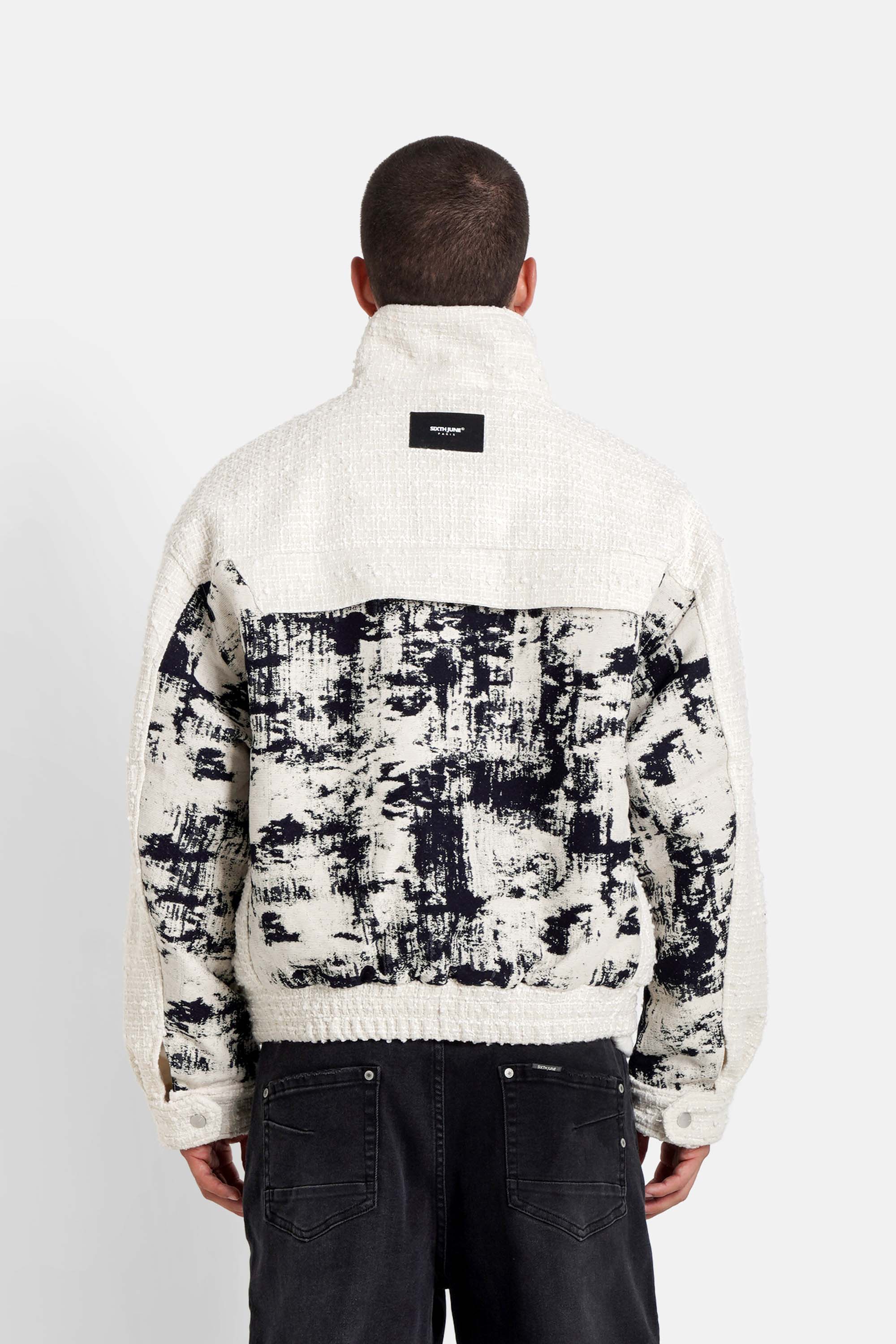 Sixth June Dual Graphic Textured Jacket 25819-BEIG