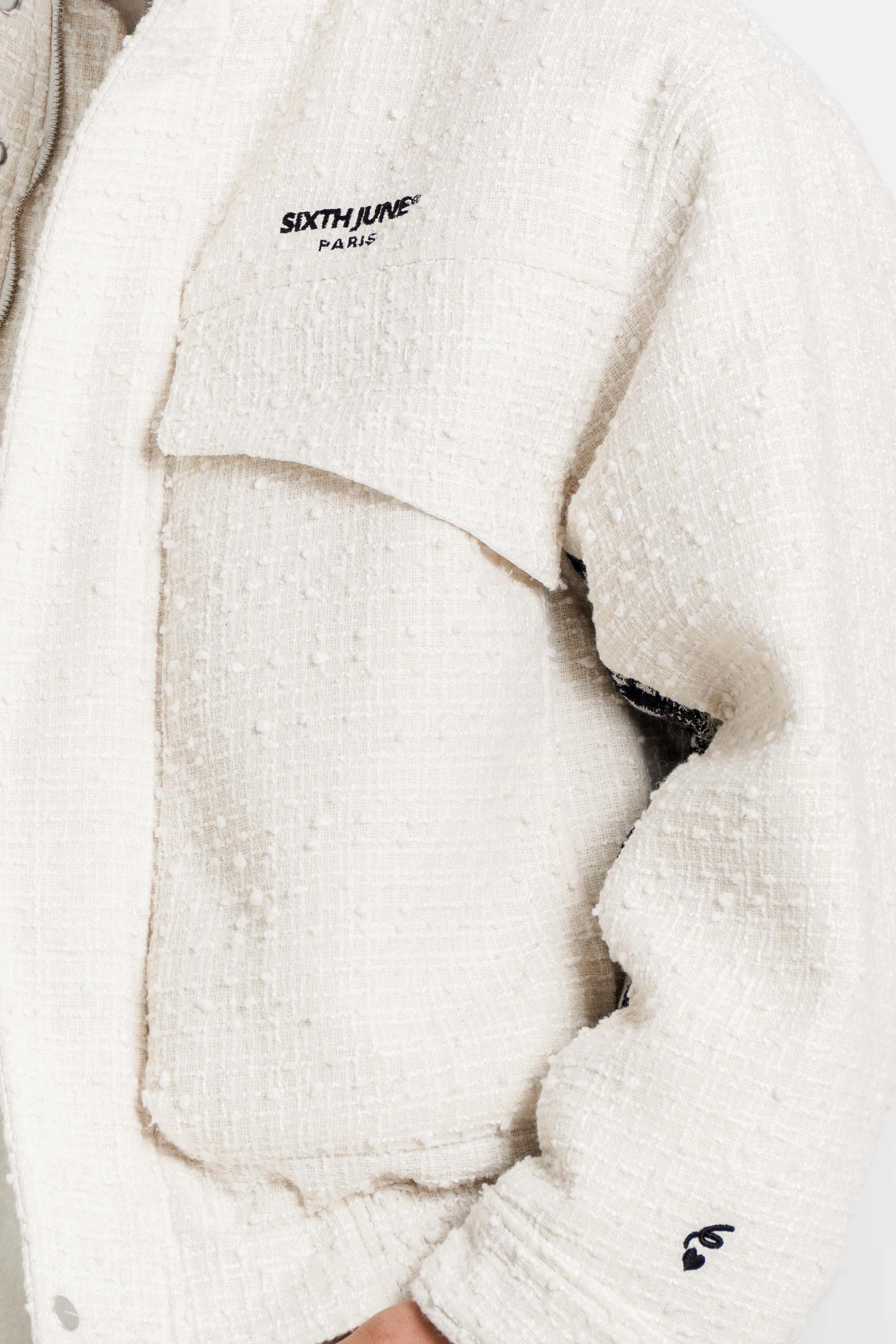 Sixth June Dual Graphic Textured Jacket 25819-BEIG