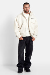 Sixth June Dual Graphic Textured Jacket 25819-BEIG