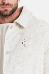 Sixth June Graphic and Textured Jacket 25820-BEIG