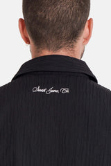 Sixth June Signature Back Embrodery Textured Shirt 25854-BLAC
