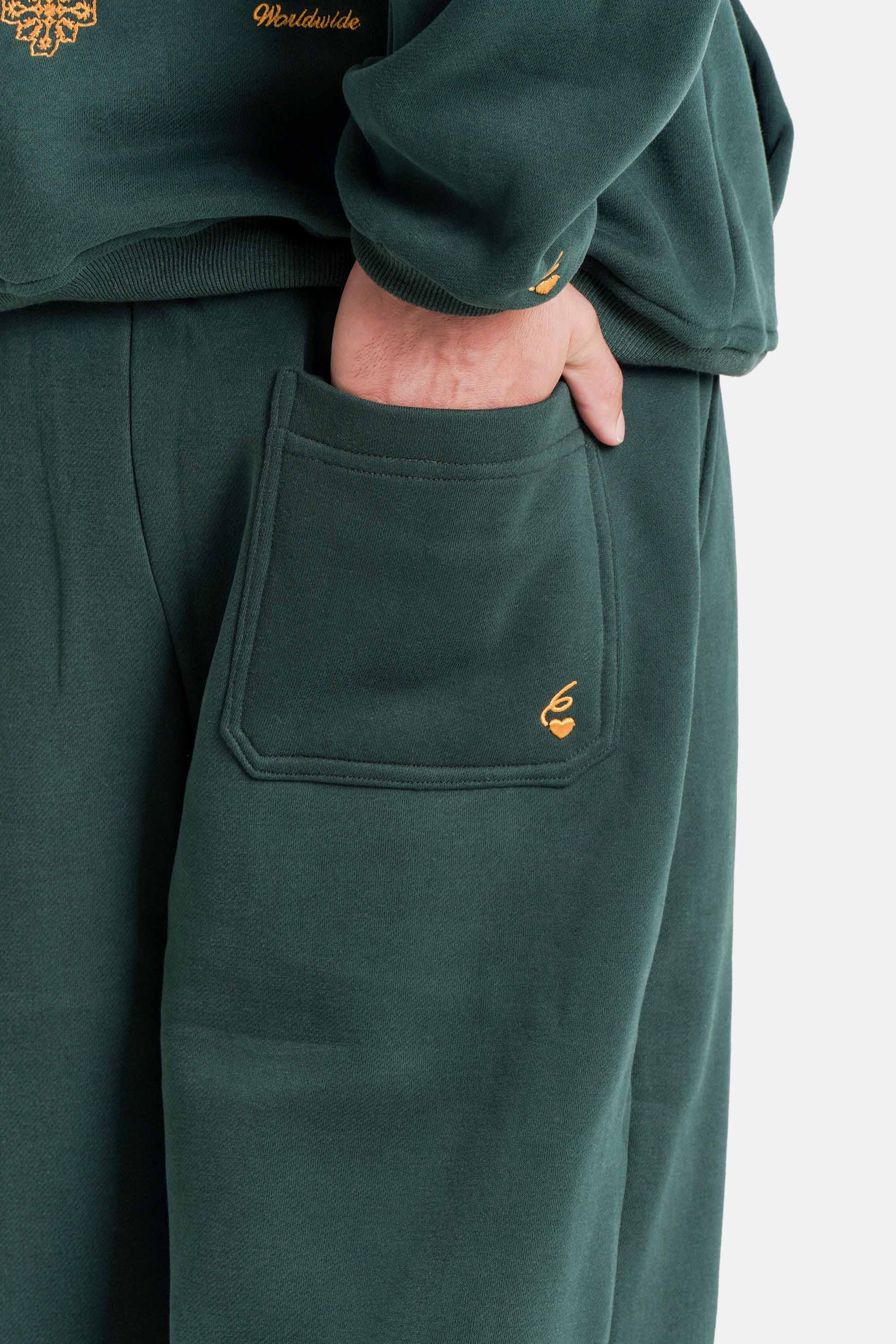 Sixth June Rosette Embroidery Joggers 25869-GREE