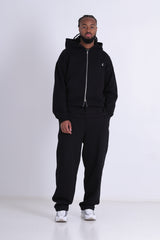 heavy coton zipup hoodie 25910-blac