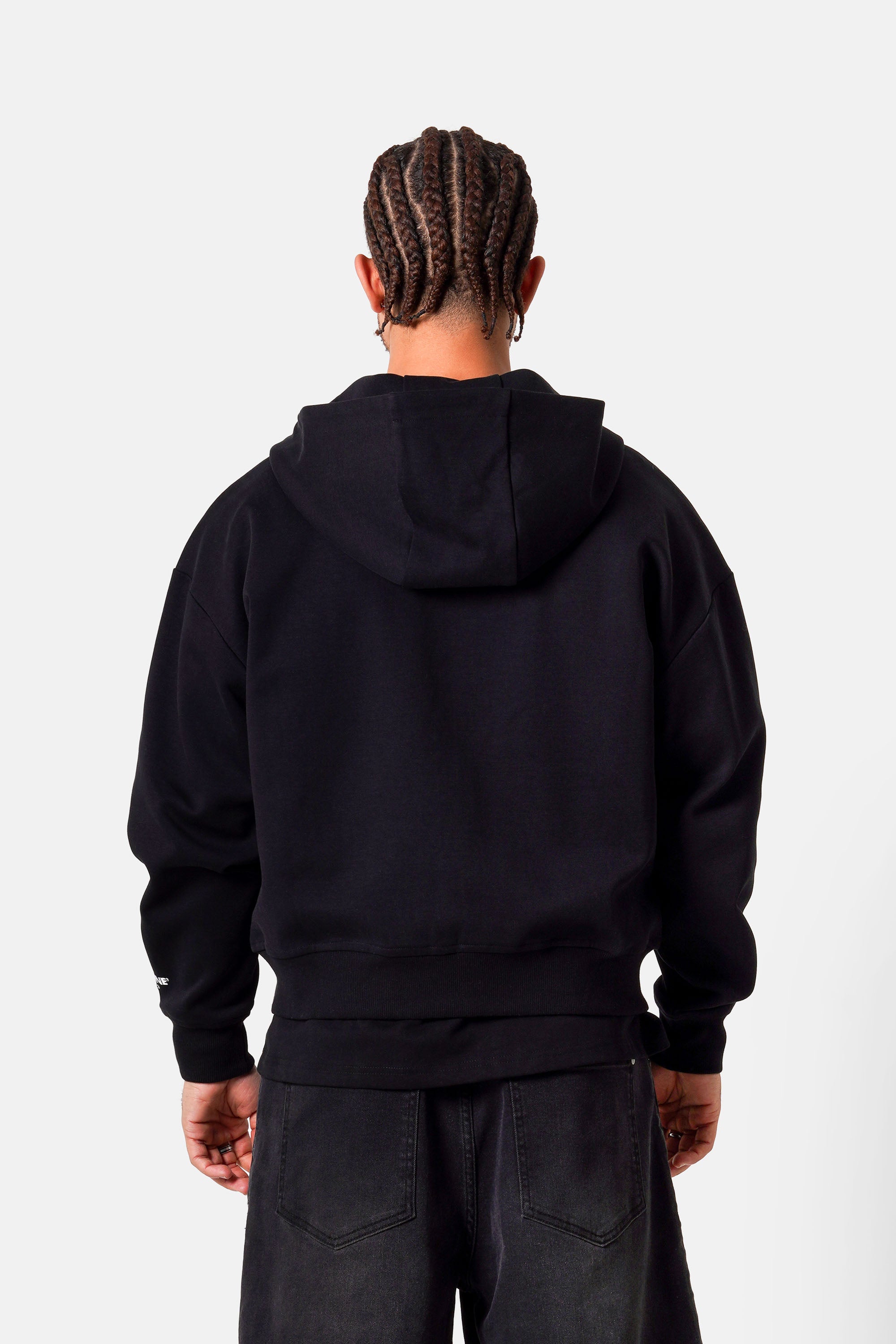 heavy coton zipup hoodie 25910-blac