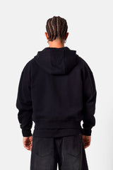heavy coton zipup hoodie 25910-blac