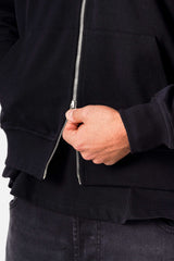 heavy coton zipup hoodie 25910-blac