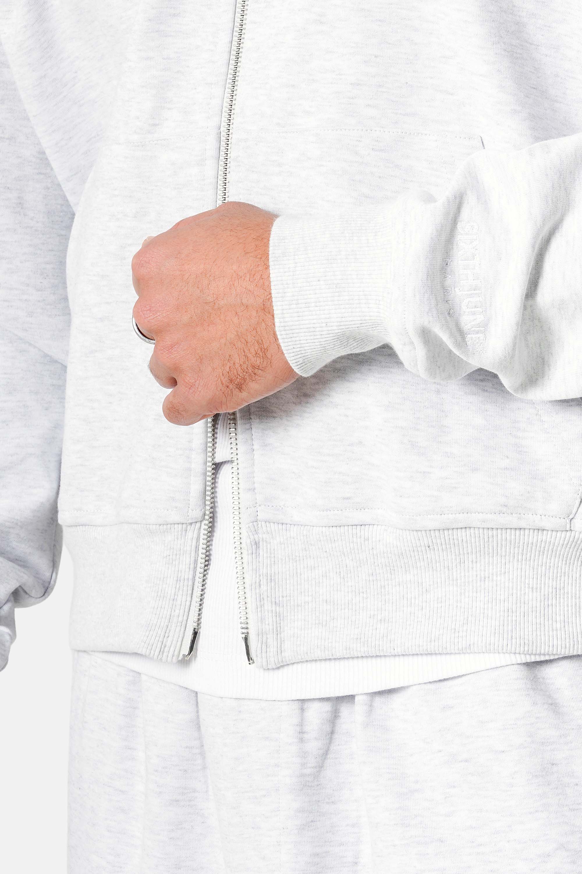 heavy coton zipup hoodie 25910-LGRE