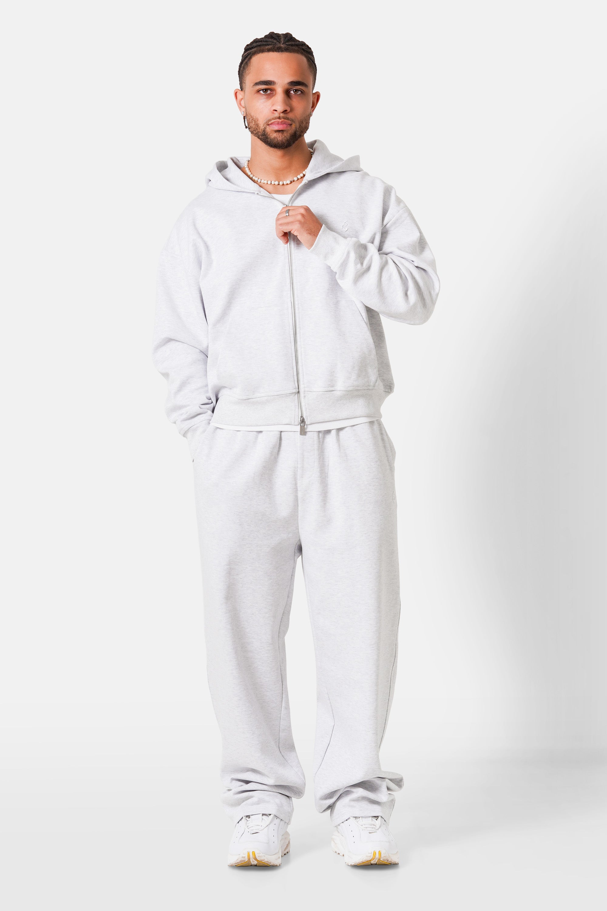 heavy coton zipup hoodie 25910-LGRE