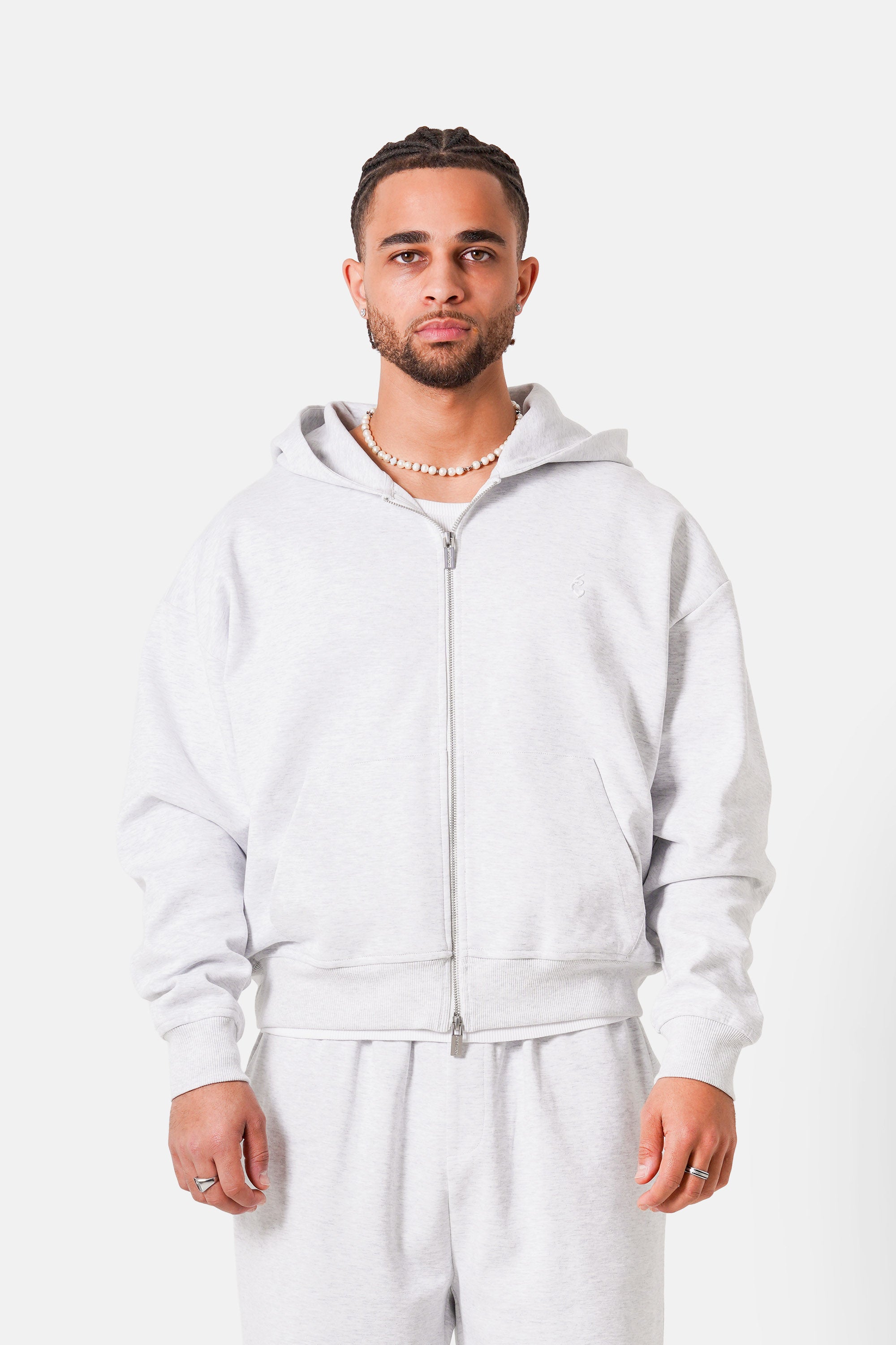 heavy coton zipup hoodie 25910-LGRE