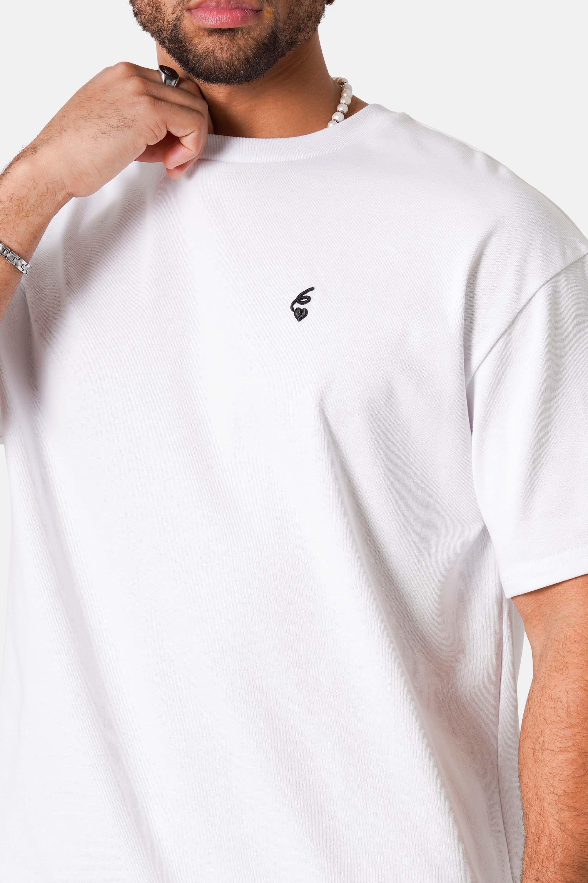 Sixth June Six Heart Logo Tee 25915-WHIT