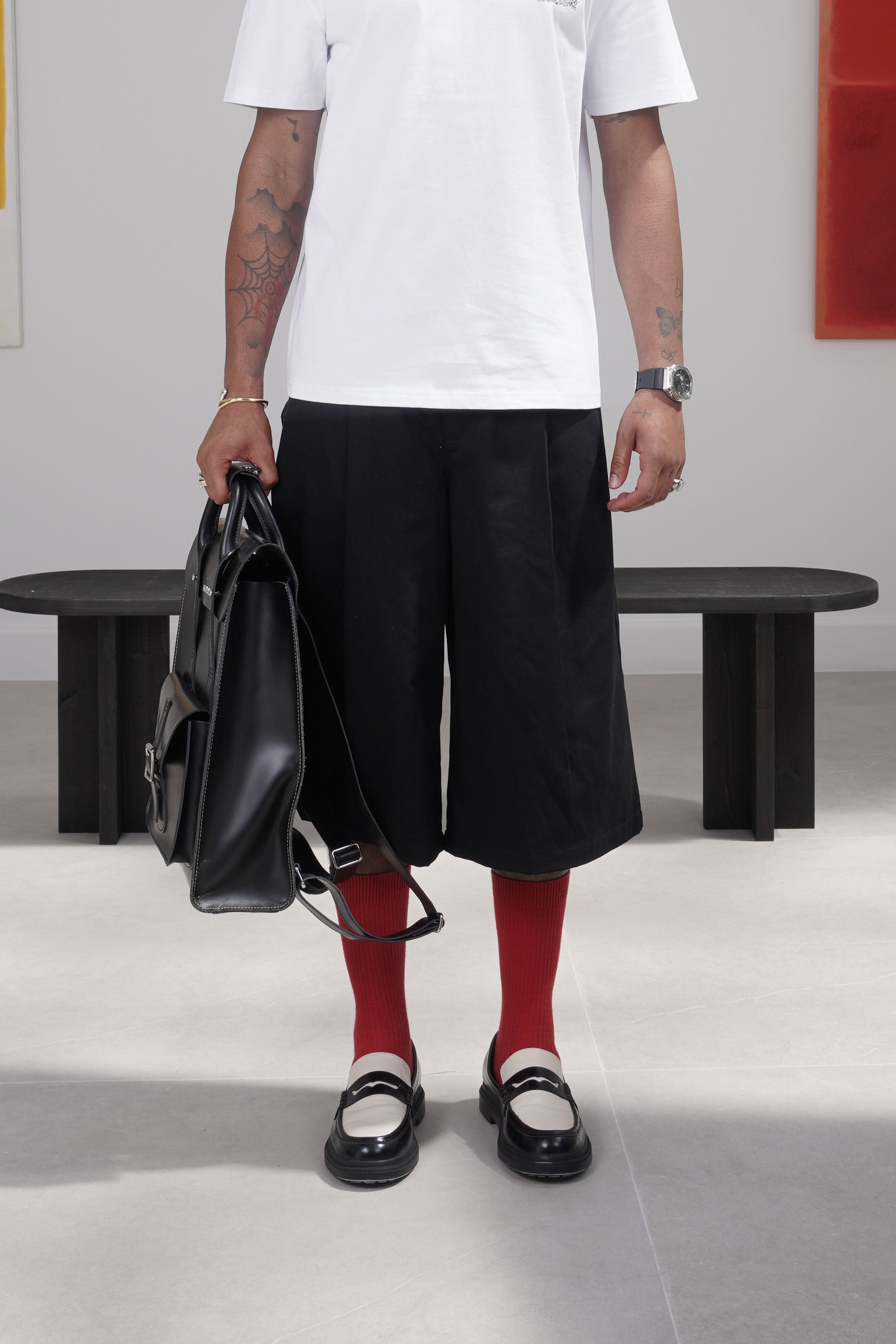 Sixth June Twill Tailored Shorts 25923-BLAC