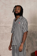 Stripes Knit Shirt 25932-BLAC