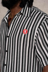 Stripes Knit Shirt 25932-BLAC