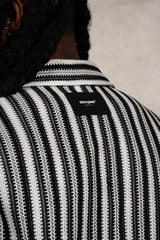 Stripes Knit Shirt 25932-BLAC