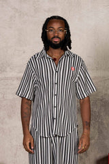 Stripes Knit Shirt 25932-BLAC