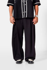 Sixth June Baggy Tailored Pleated Pants 25948-BLAC