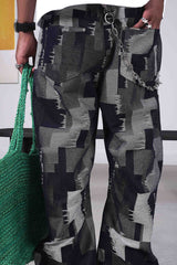 Sixth June Baggy Patchwork Pants 25963-BLUE