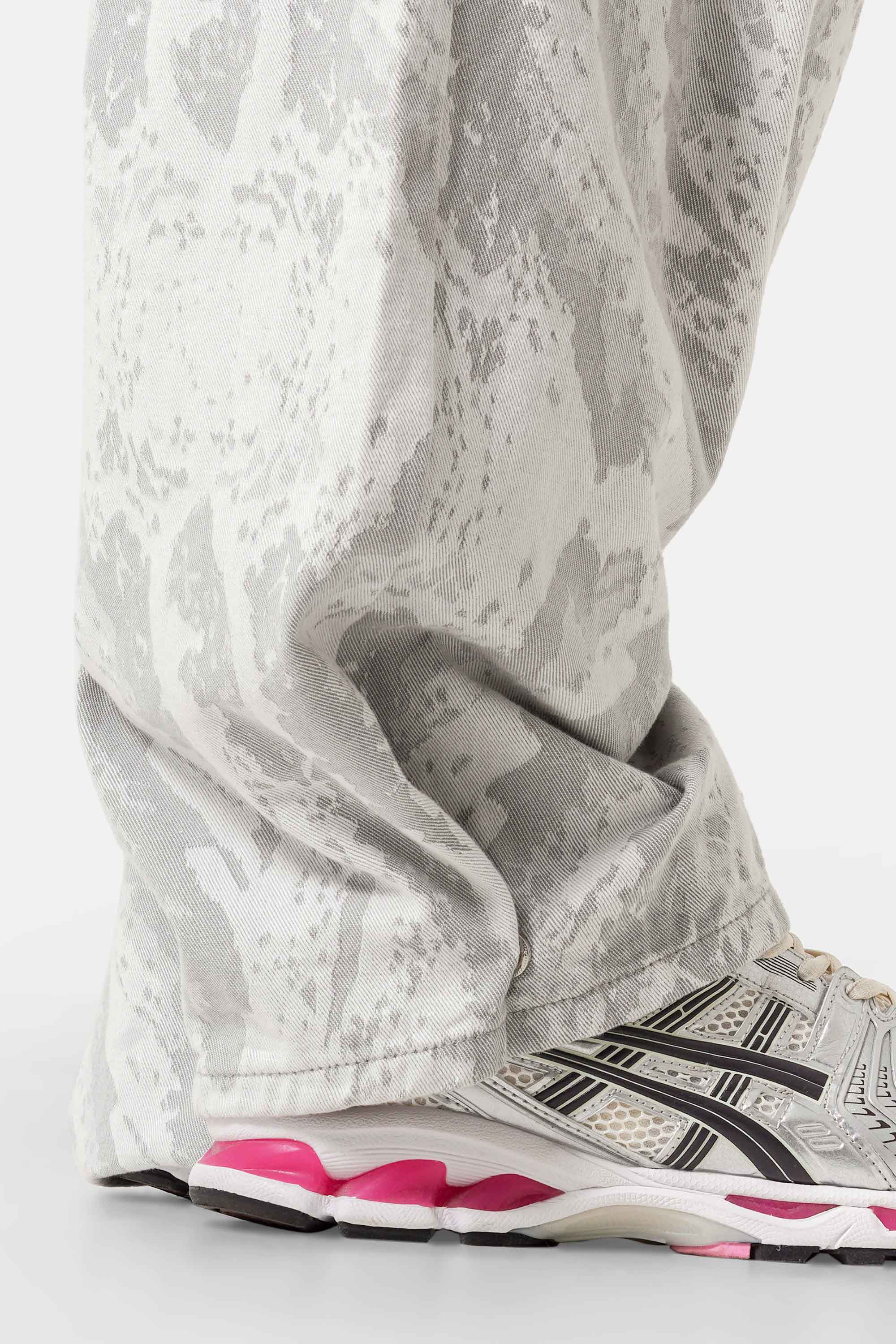 Sixth June Graphic Camo Baggy Denim Jeans 25966-GREY