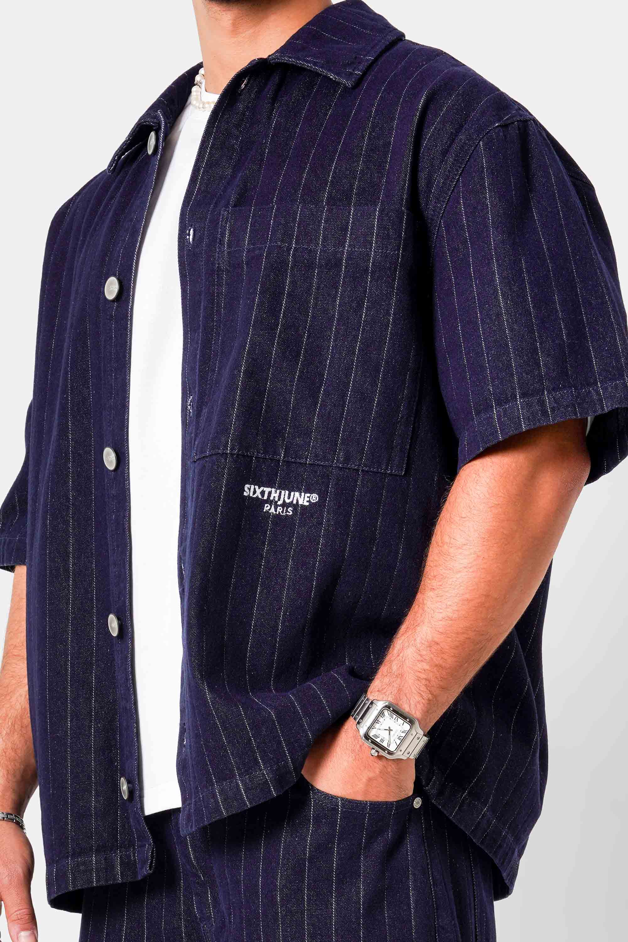 Sixth June Stripes Denim Shirt 25967-NAVY