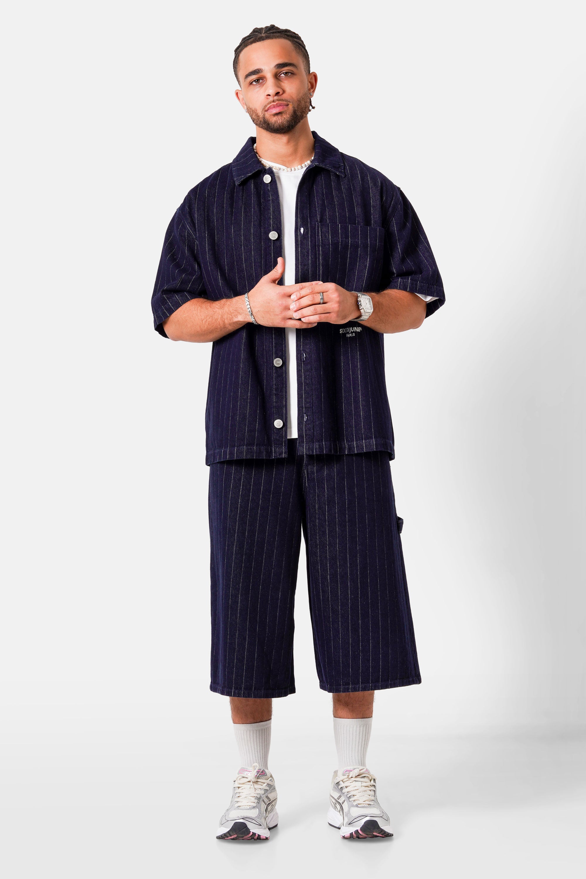 Sixth June Stripes Denim Shirt 25967-NAVY