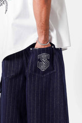Sixth June Stripes Denim Shorts 25968-NAVY