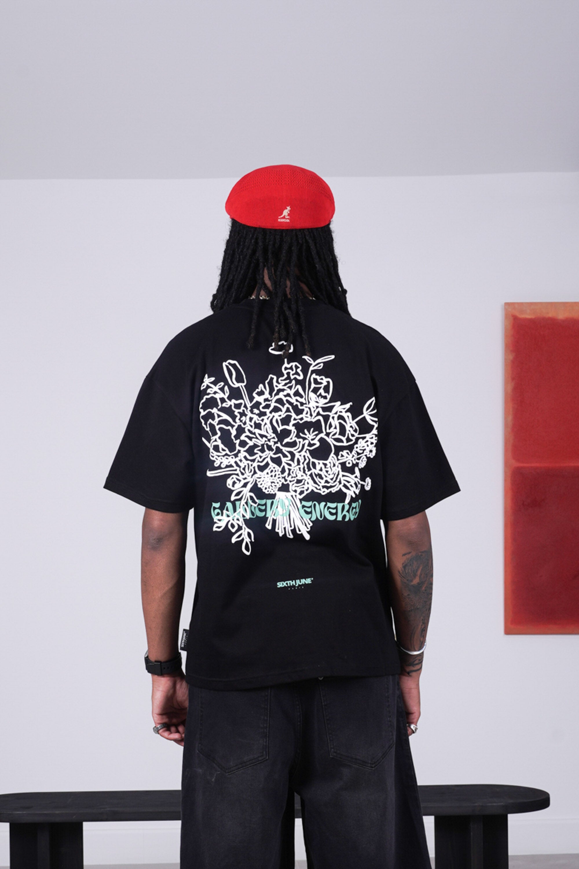 Sixth June Gallery Energy Flower Graphic Tee 25981-BLAC