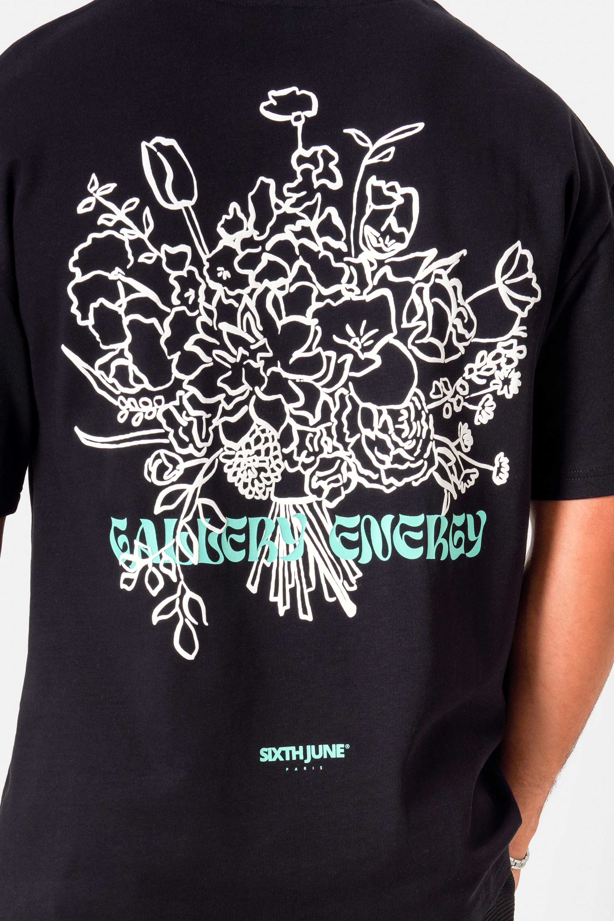 Sixth June Gallery Energy Flower Graphic Tee 25981-BLAC