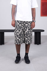 Sixth June Flower All Over Graphic Shorts 25983-BEIG