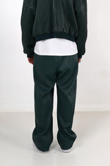 Ribbed skai oversized pants 25985-GREE