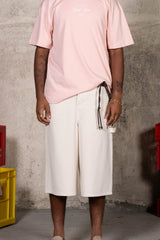 Baggy Denim Carpenter Shorts 25991-BEIG