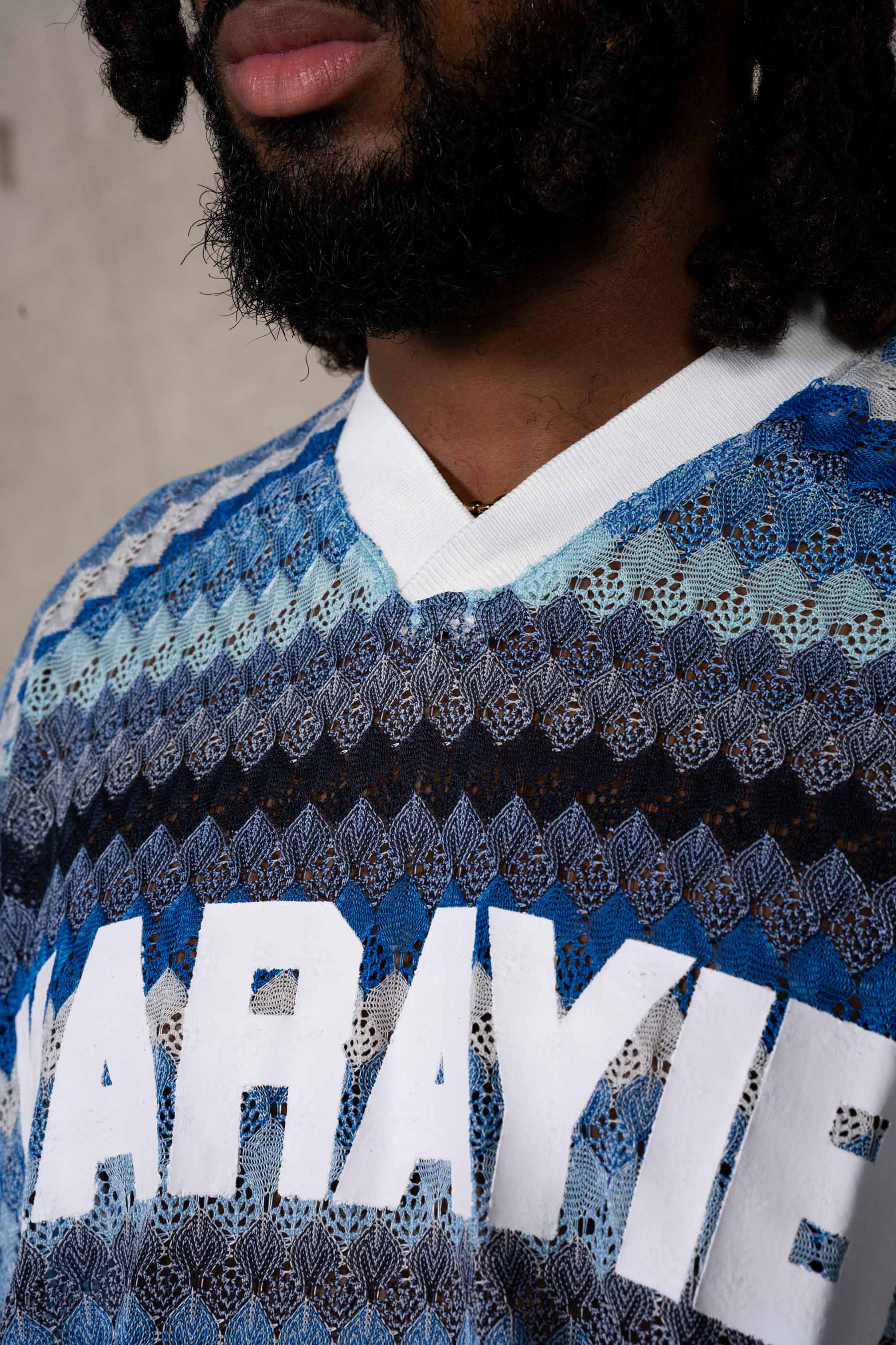 Carribean Crochet Football Jersey 26000-BLUE
