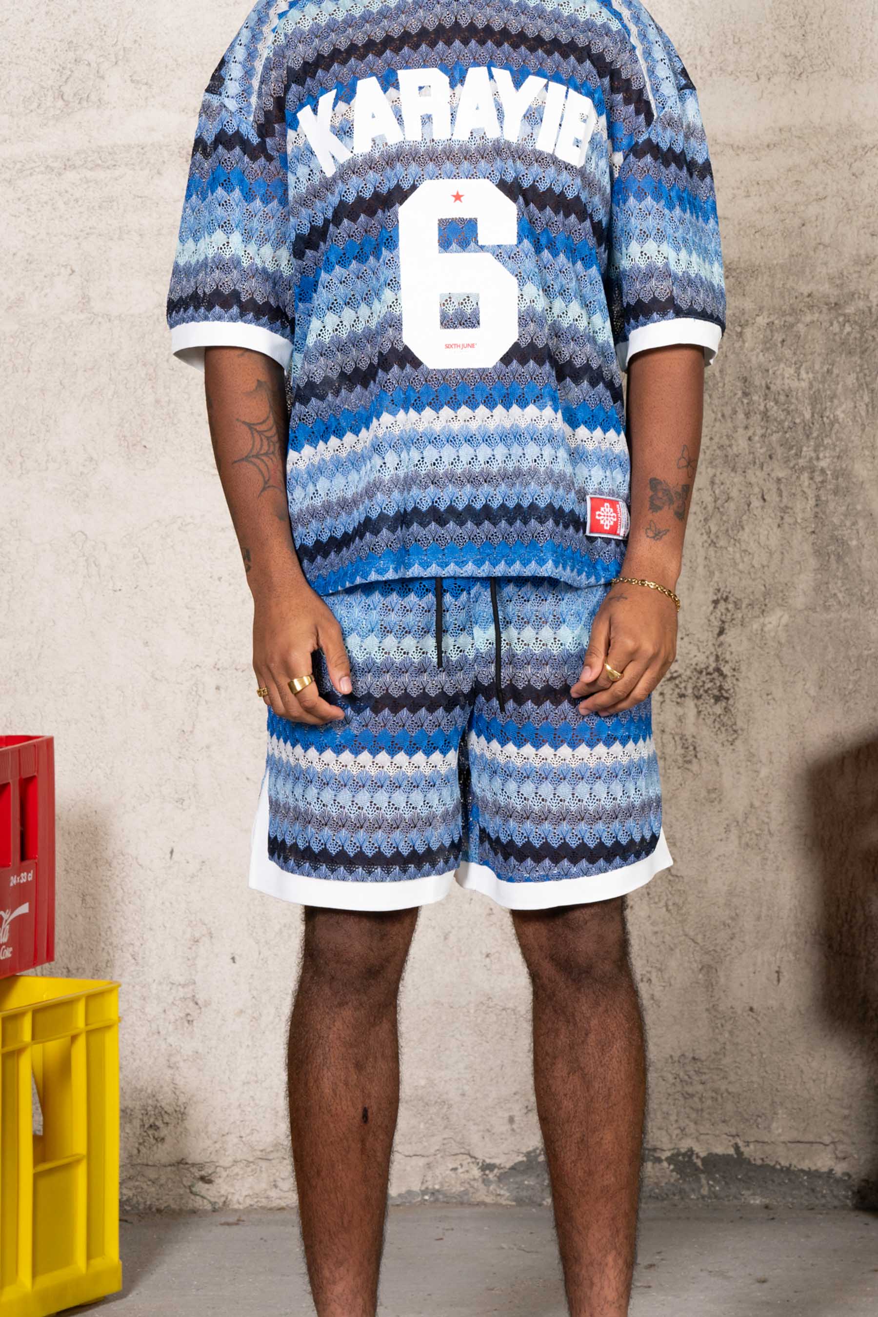 Carribean Crochet Shorts 26001-BLUE