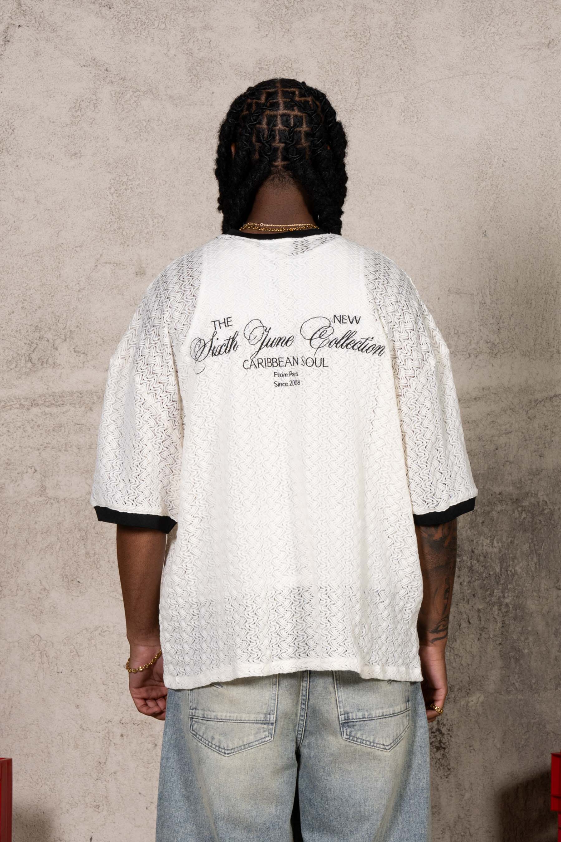 Oversize Knit Football Jersey 26002-OFFW