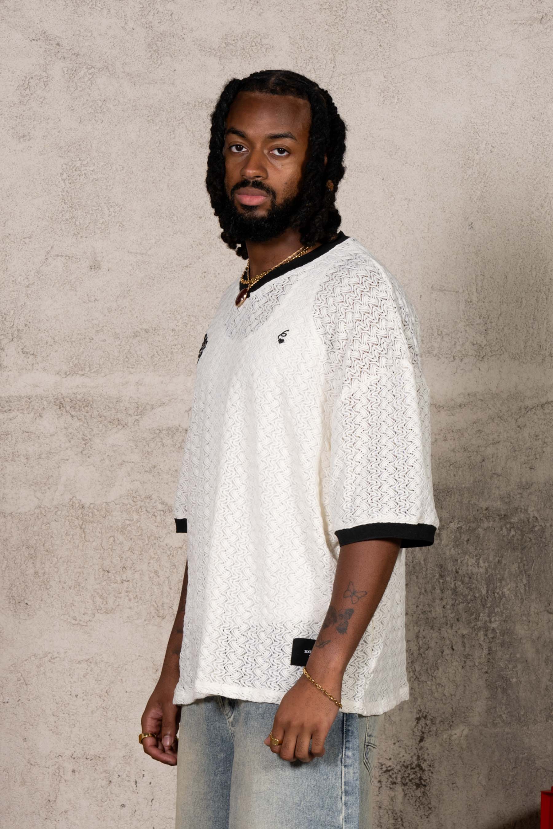 Oversize Knit Football Jersey 26002-OFFW