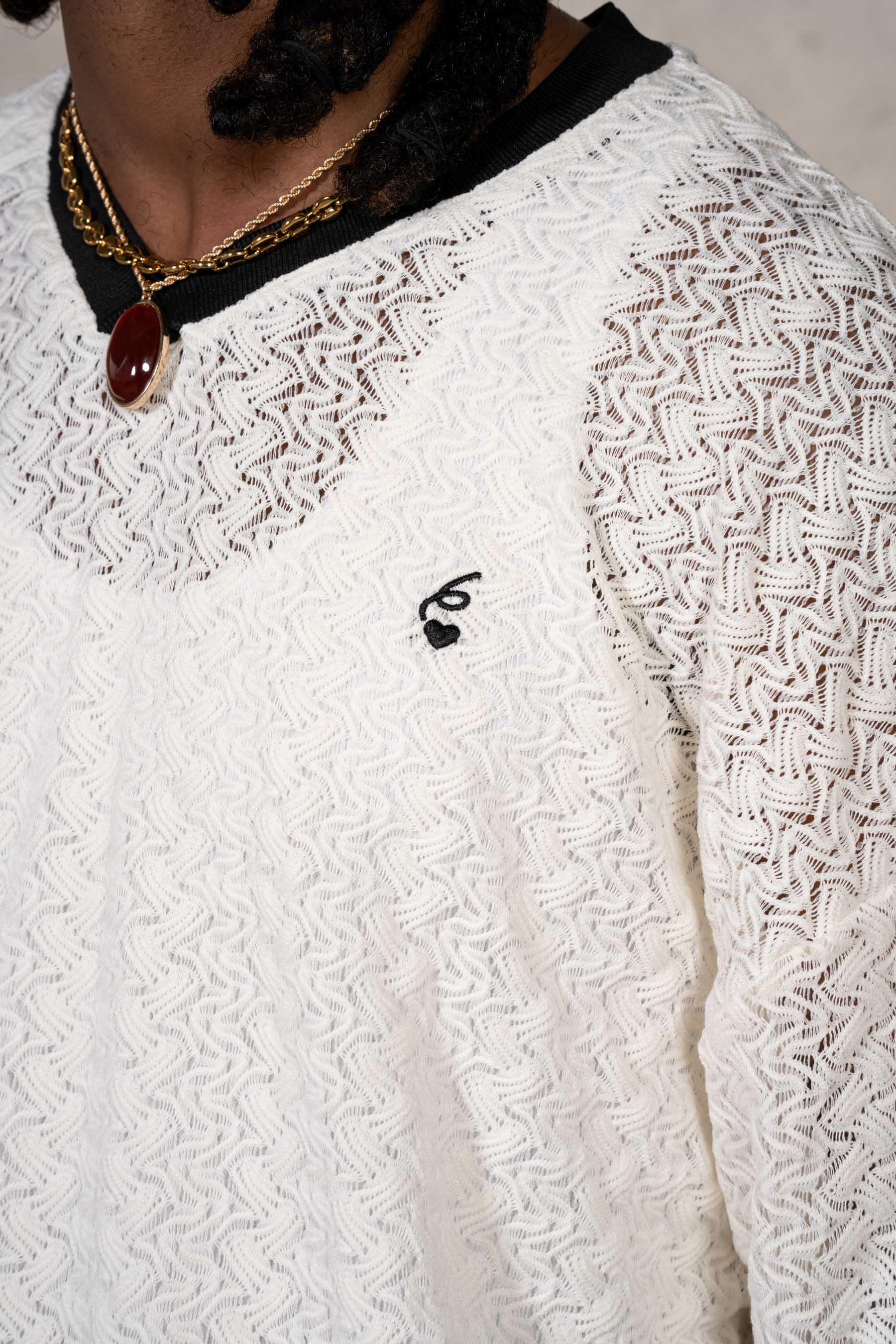 Oversize Knit Football Jersey 26002-OFFW